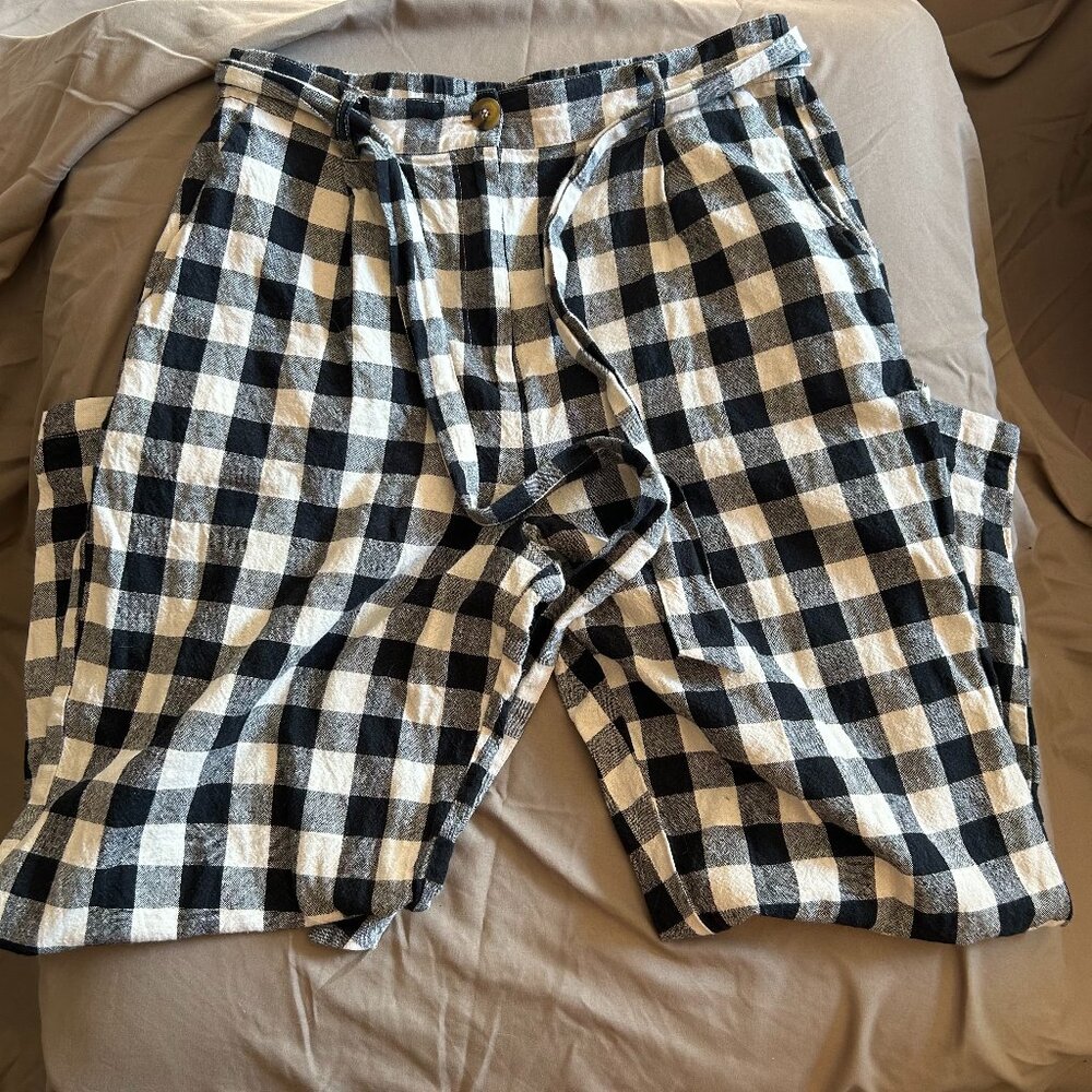 Princess Highway Black and White Check Wide Leg Pants - Picture 2 of 4